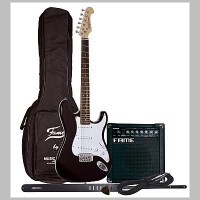 SET_ Guitarra Statocast Rock +GS20D incl. Cable, Strap, Picks, Bag